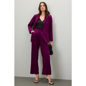 ENDLESS ROSE Purple Wine Colored High-Waisted Trouser Suit Pants size XS